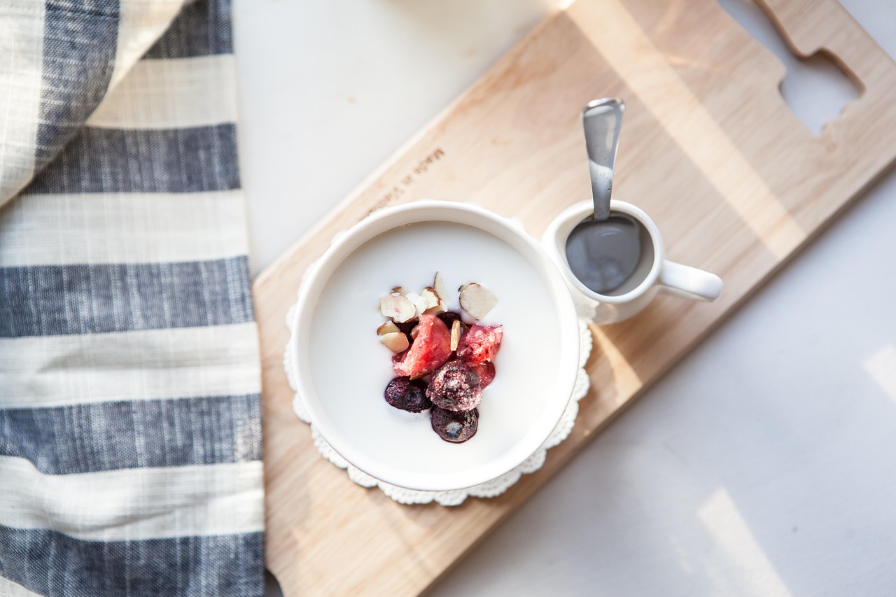 Low fat dairy products like yogurt and milk