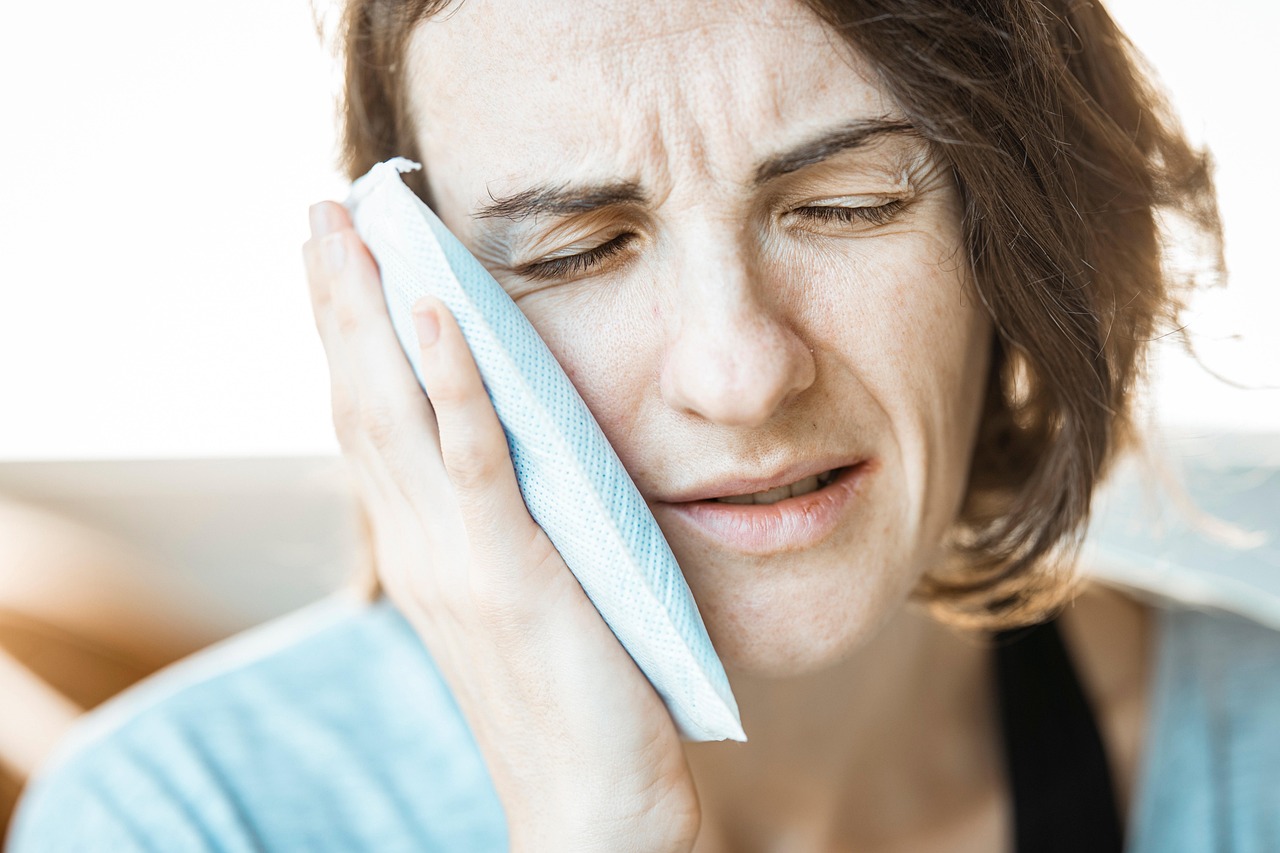 An ice pack resting on a painful joint for fast relief
