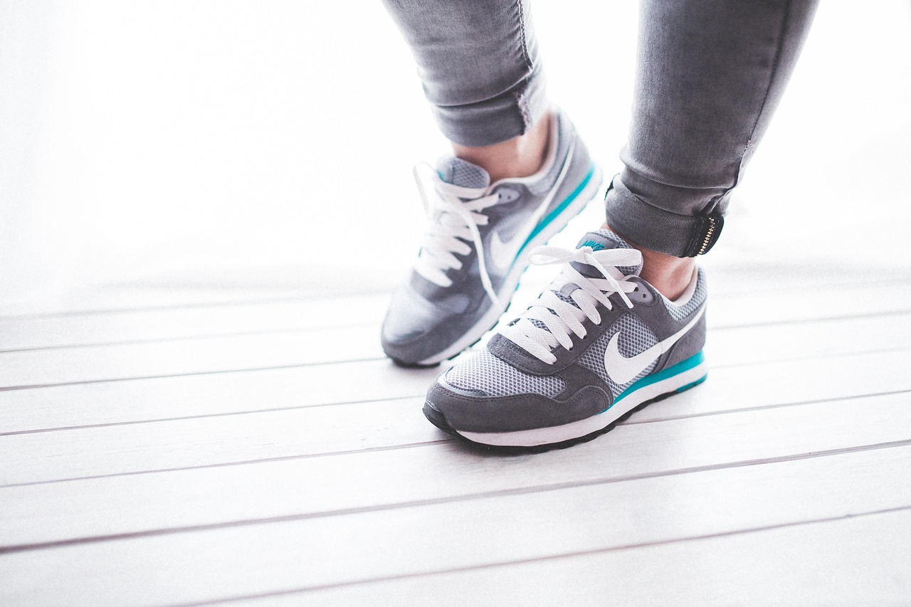 A healthy person maintaining an active lifestyle by walking outdoors